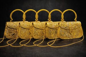 🌟 Royal Gold Handcrafted Clutch Collection